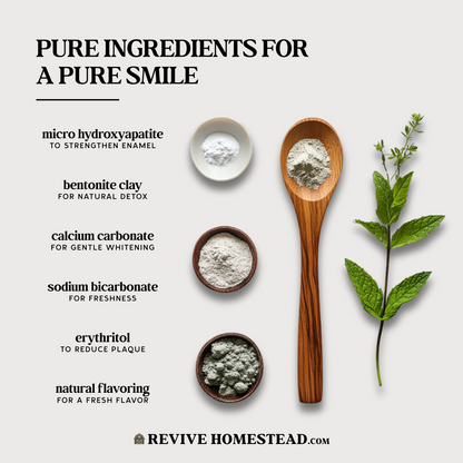 Remineralizing Tooth Powder with Hydroxyapatite + Erythritol