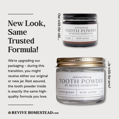 Remineralizing Tooth Powder with Hydroxyapatite + Xylitol